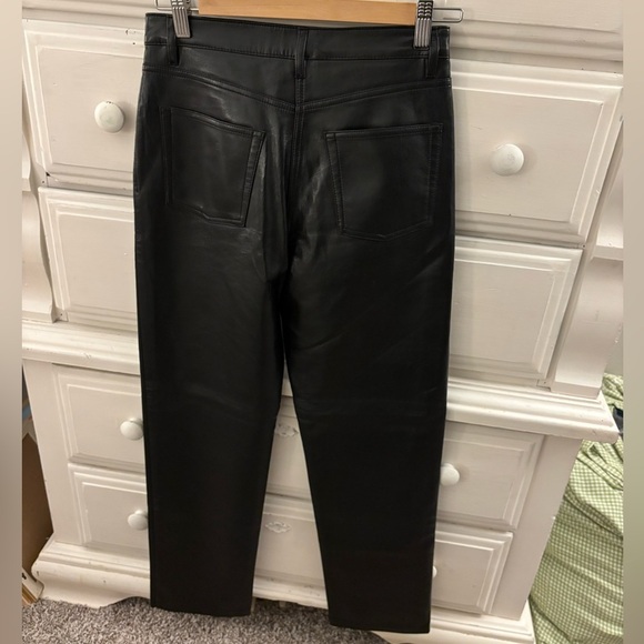 Aritzia Melina Vegan Leather Straight Leg Pants - Picture 4 of 5